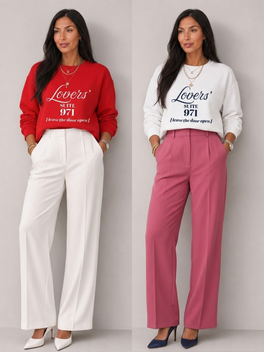 THE ADRESS COLLECTION - Lover's Suite 971 | Premium-Sweatshirt - Off-white
