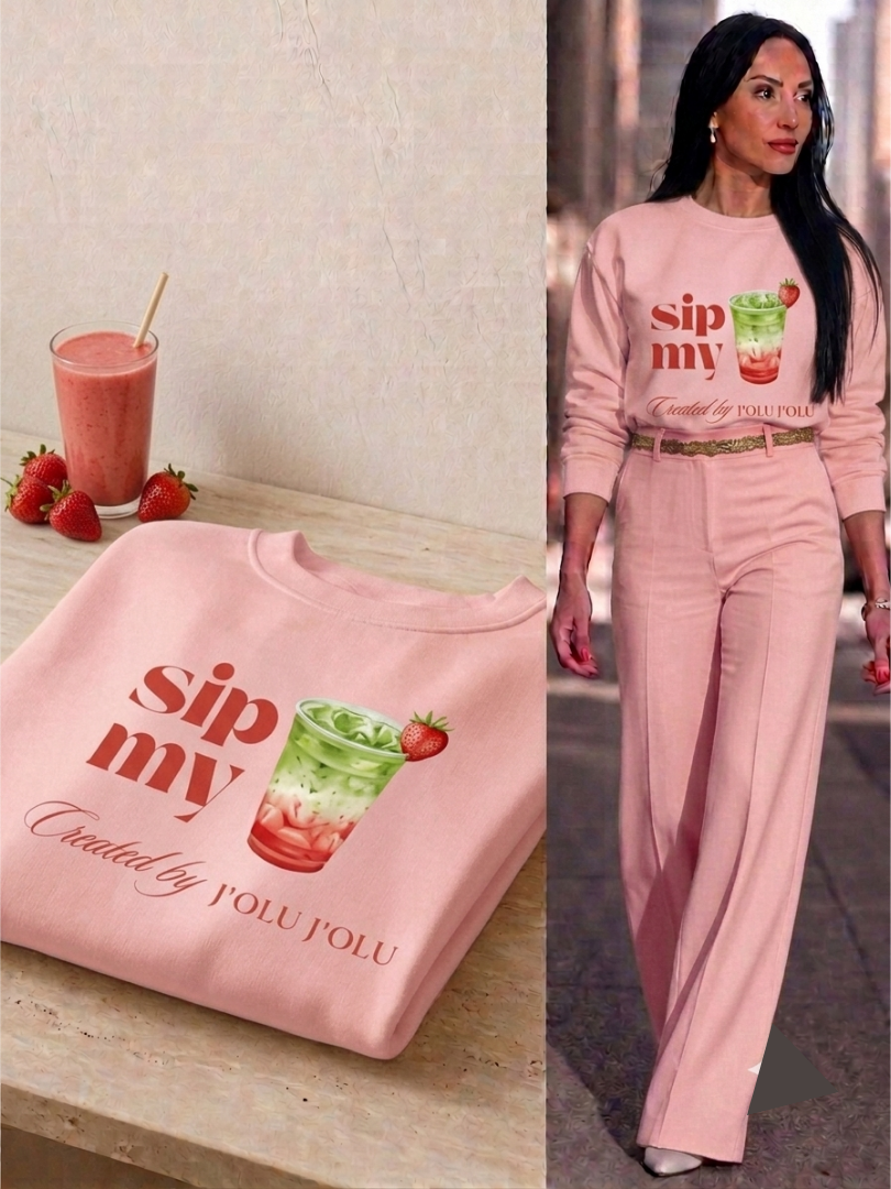 Sip My - Fruit Edition | Premium-Sweatshirt - Rosa