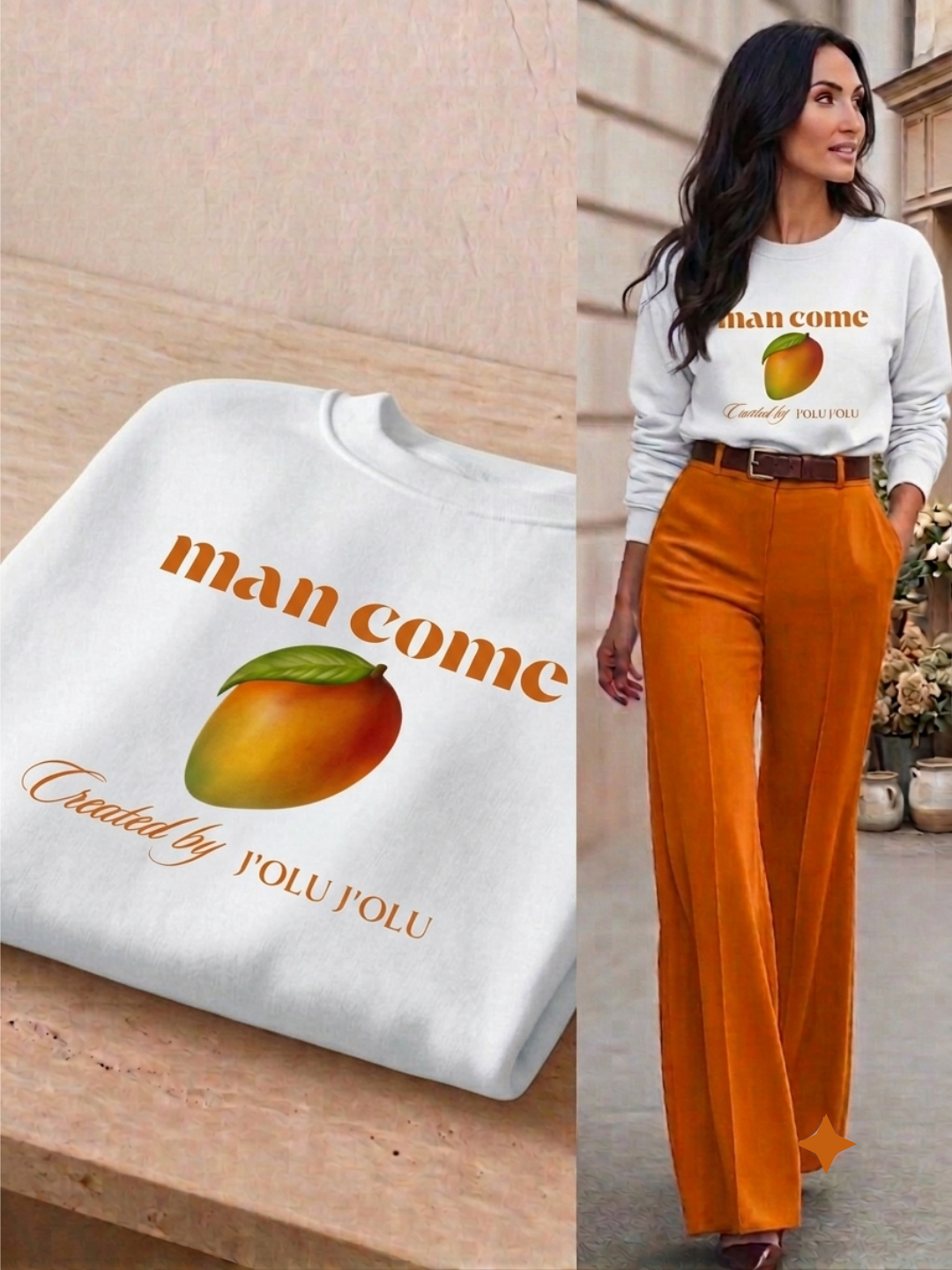 Man Come - Sweet Statement-Piece | Premium-Sweatshirt - Off-white