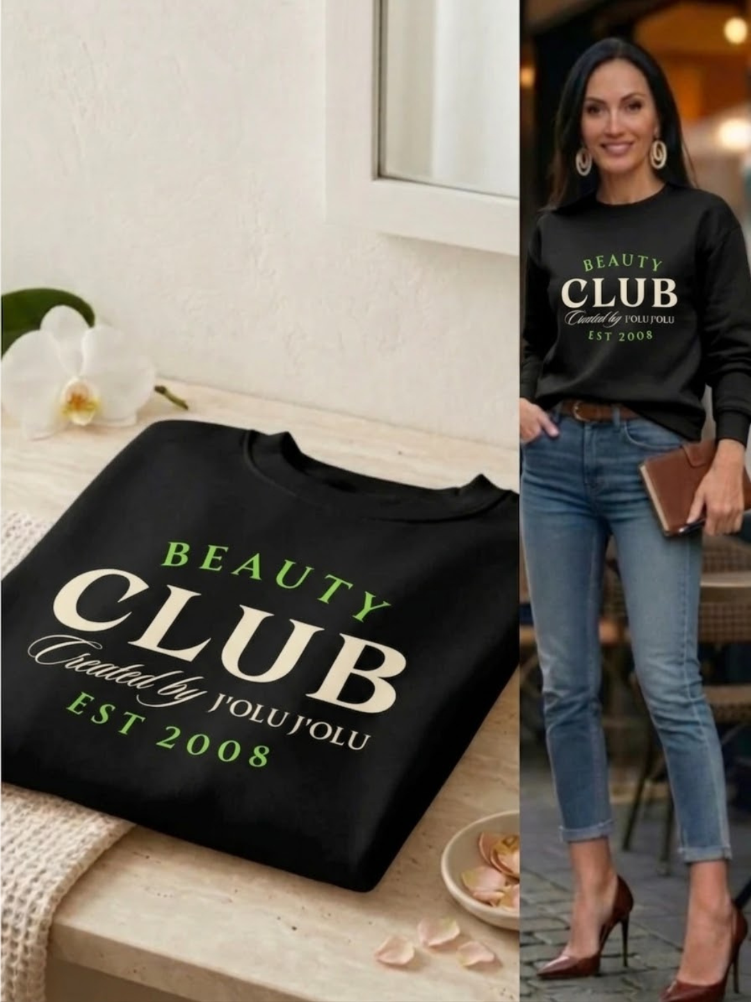 Beauty CLUB | Premium-Sweatshirt - Black