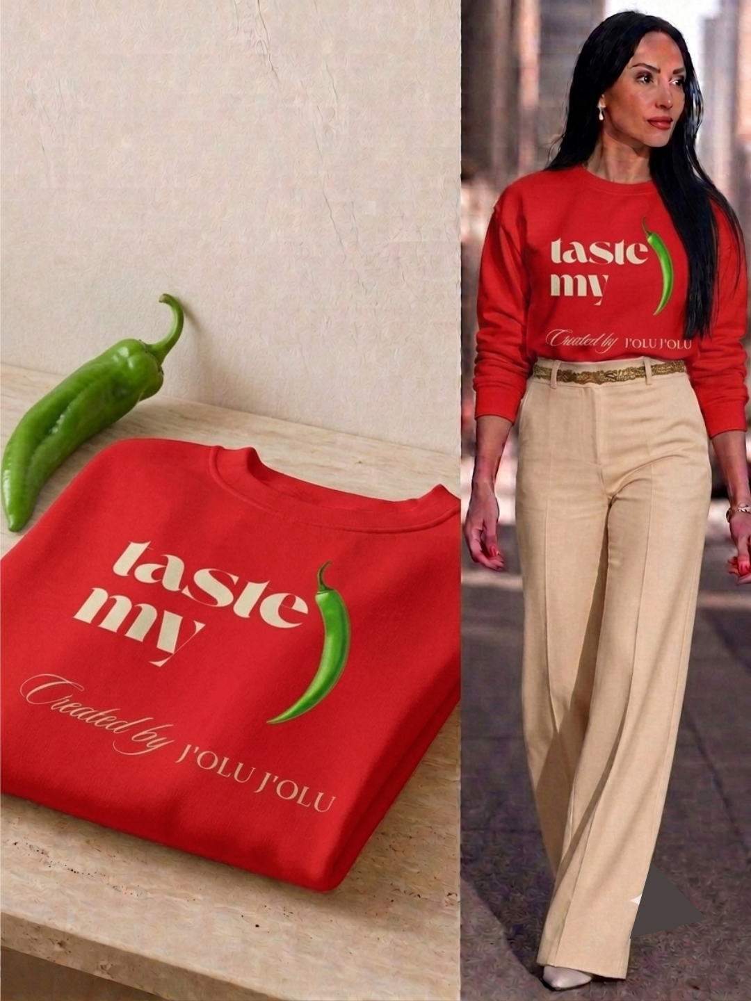 Taste My - Fruit Edition | Premium-Sweatshirt - Red