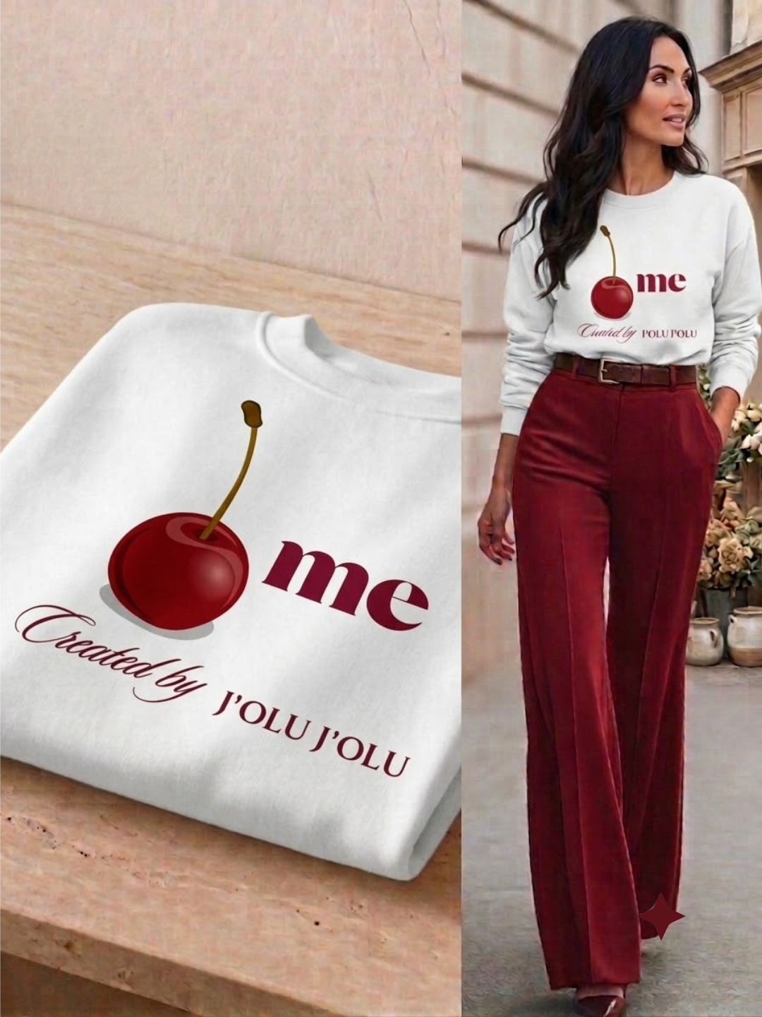 Cherry Me - Sweet Statement-Piece | Premium-Sweatshirt - Off-white