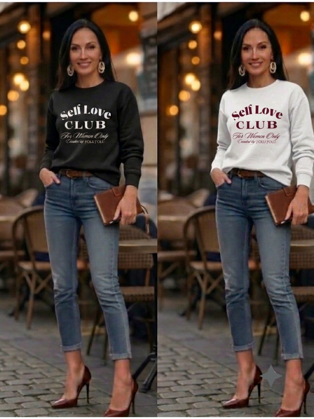 Self Love CLUB | Premium-Sweatshirt - Black