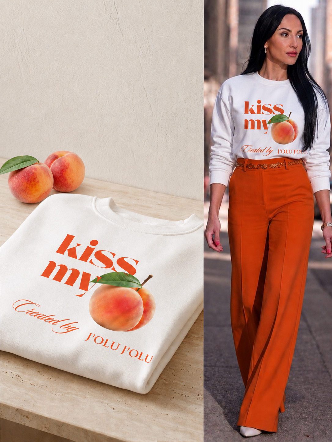 Kiss My - Fruit Edition | Premium-Sweatshirt - Off White