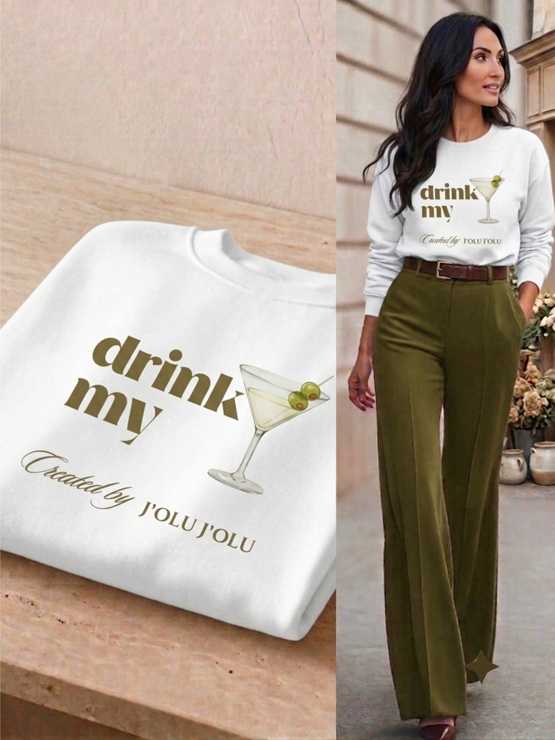 Drink My - Sweet Statement-Piece | Premium-Sweatshirt - Off-white